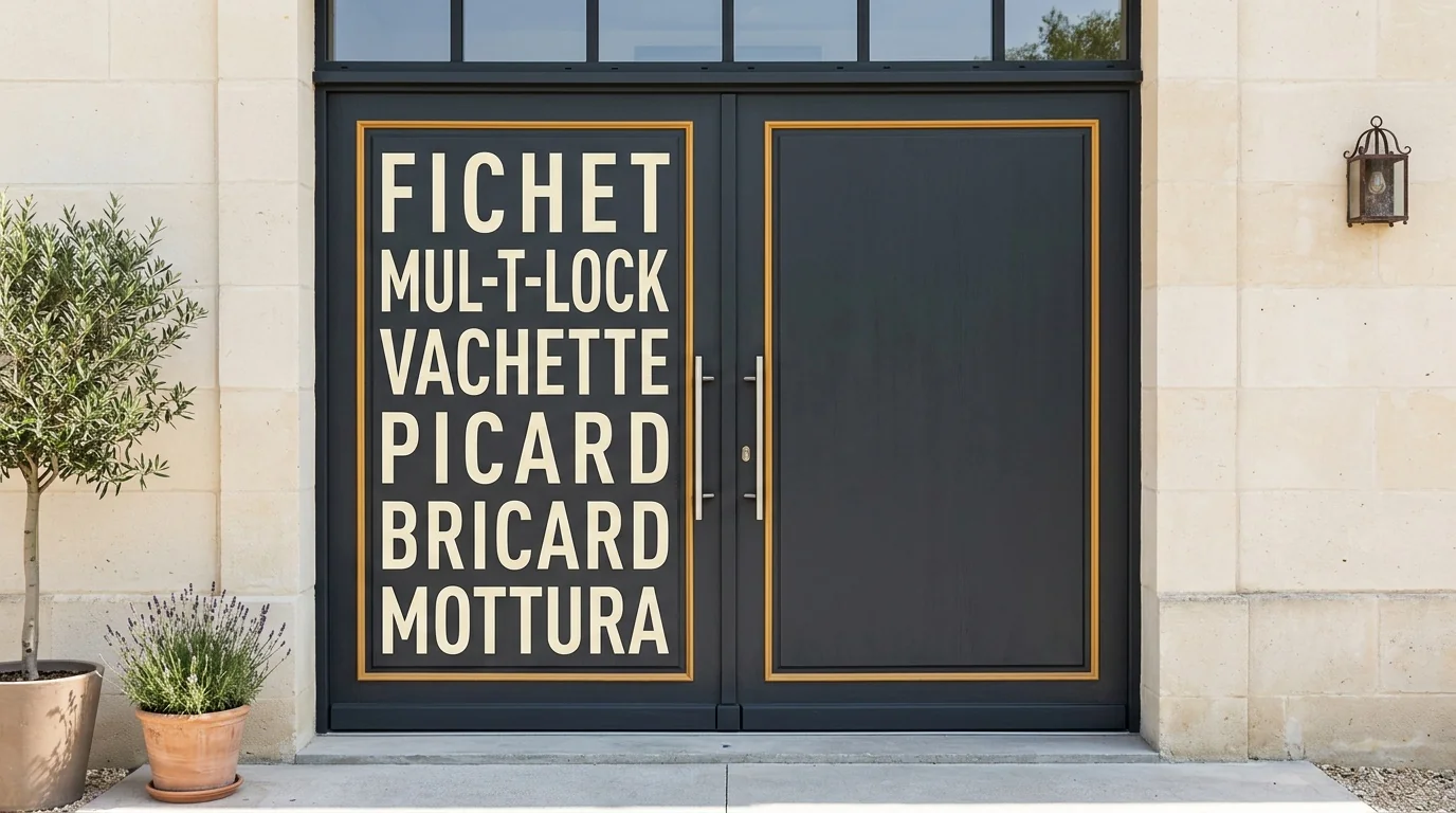Installateur agréé · double-porte avec plaque des marques posées